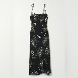 Reformation Black Floral Dress
